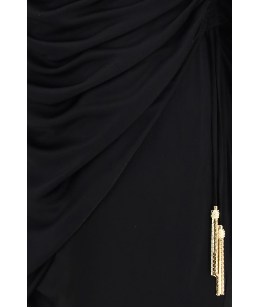 BALMAIN Черное вискозное коктейльное платье, фото 3