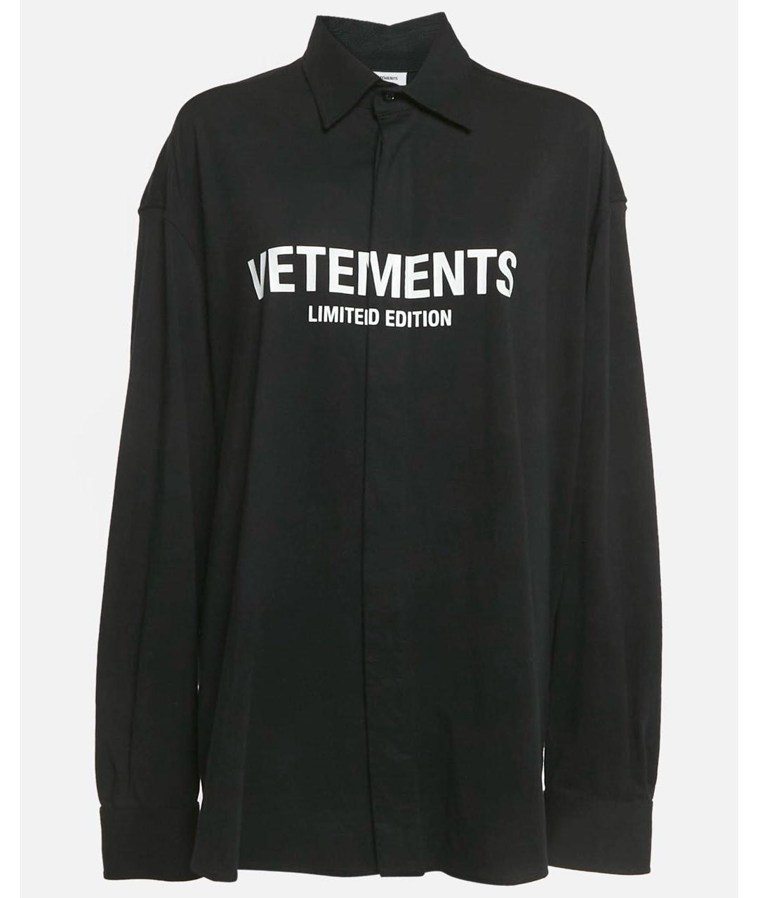 VETEMENTS Черная хлопковая рубашка, фото 8