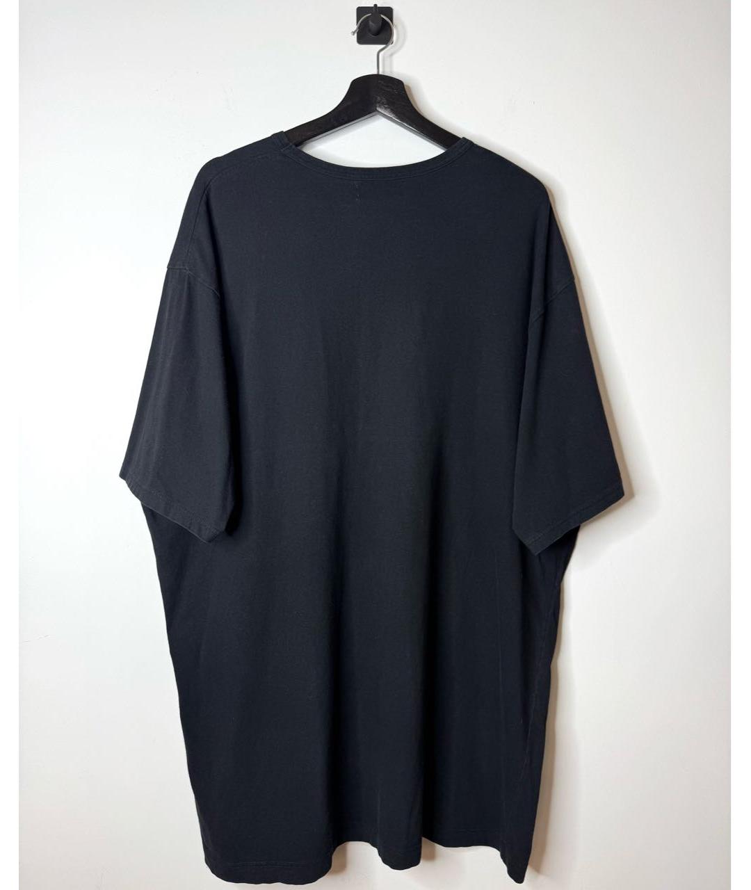 YOHJI YAMAMOTO Черная хлопковая футболка, фото 2