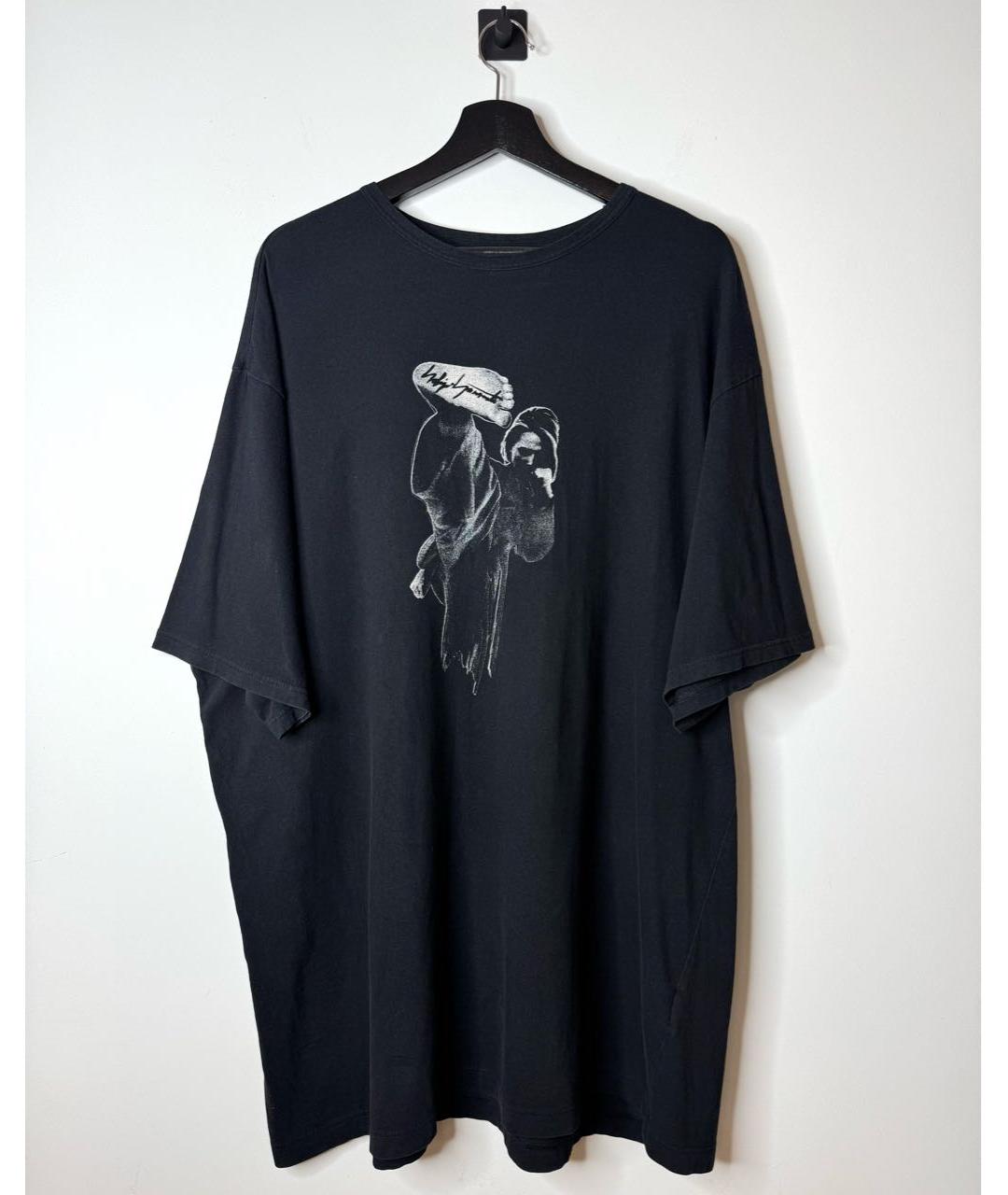 YOHJI YAMAMOTO Черная хлопковая футболка, фото 6