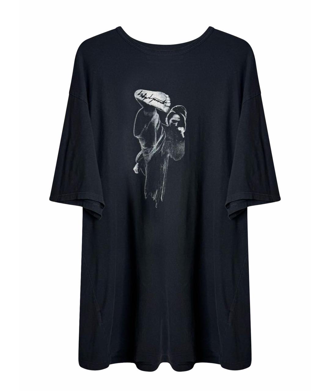 YOHJI YAMAMOTO Черная хлопковая футболка, фото 1
