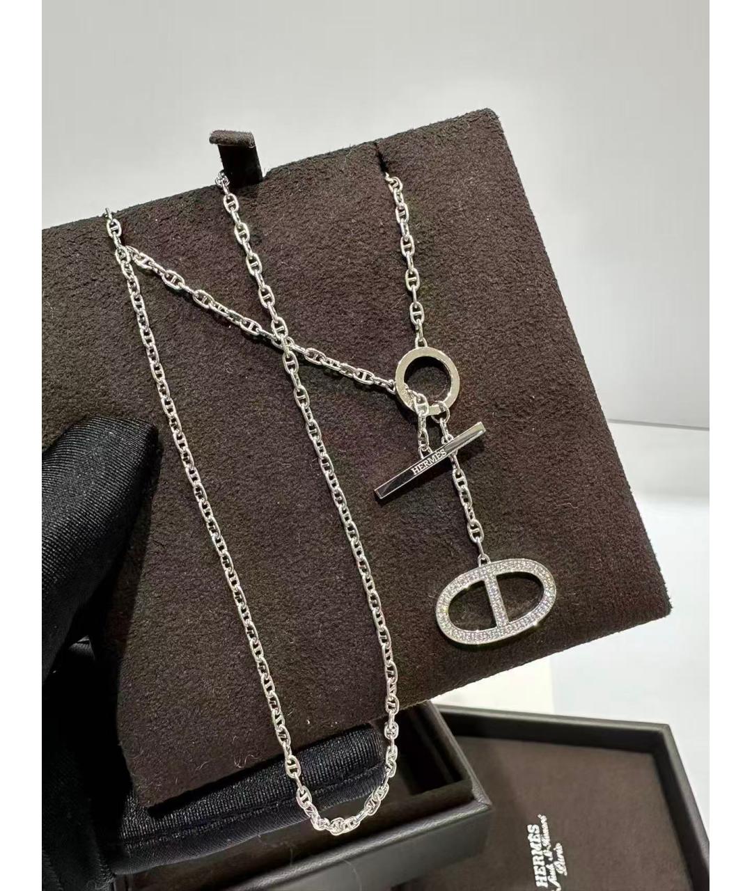 HERMES Серебряная подвеска из белого золота, фото 4