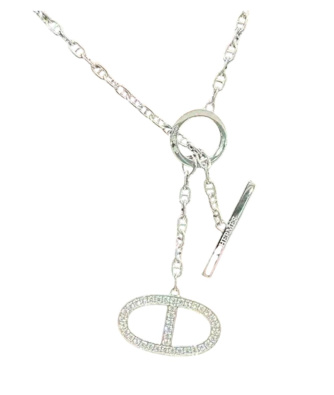 HERMES Серебряная подвеска из белого золота, фото 1