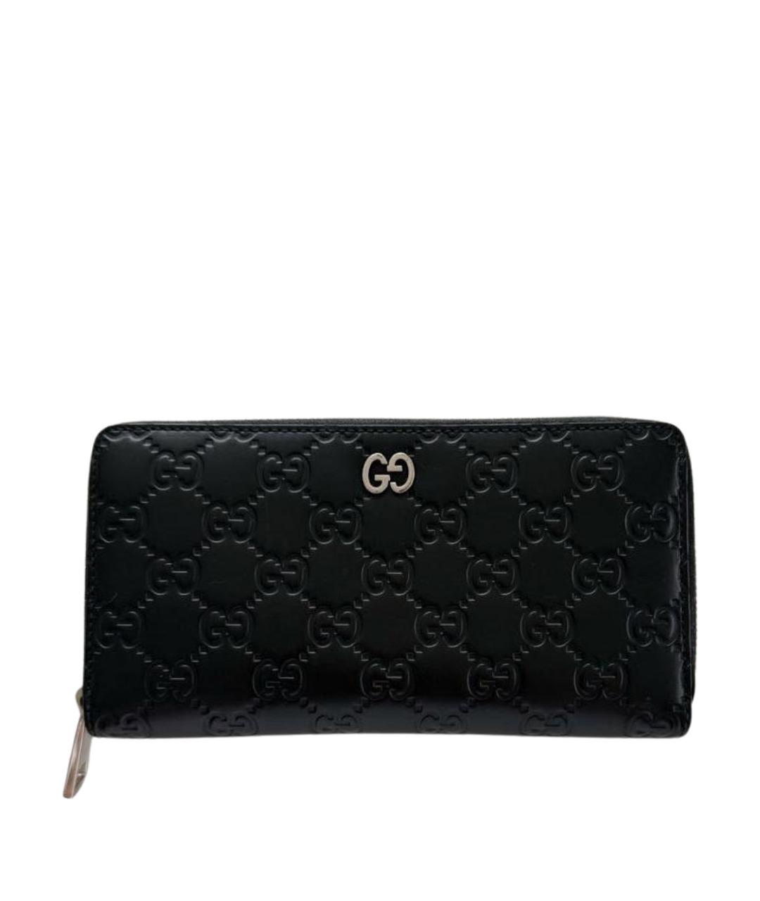 GUCCI Черный кожаный кошелек, фото 1