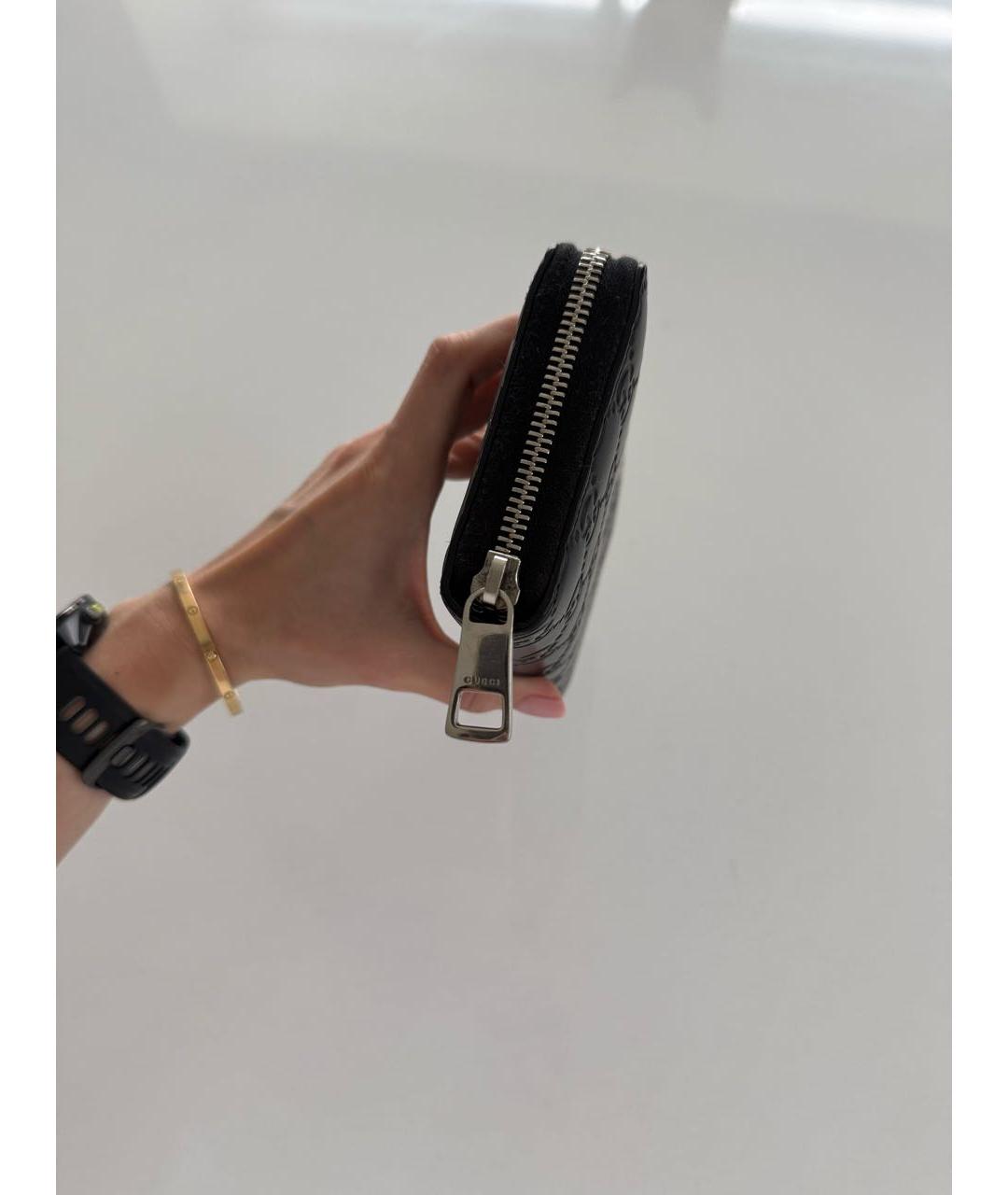 GUCCI Черный кожаный кошелек, фото 3