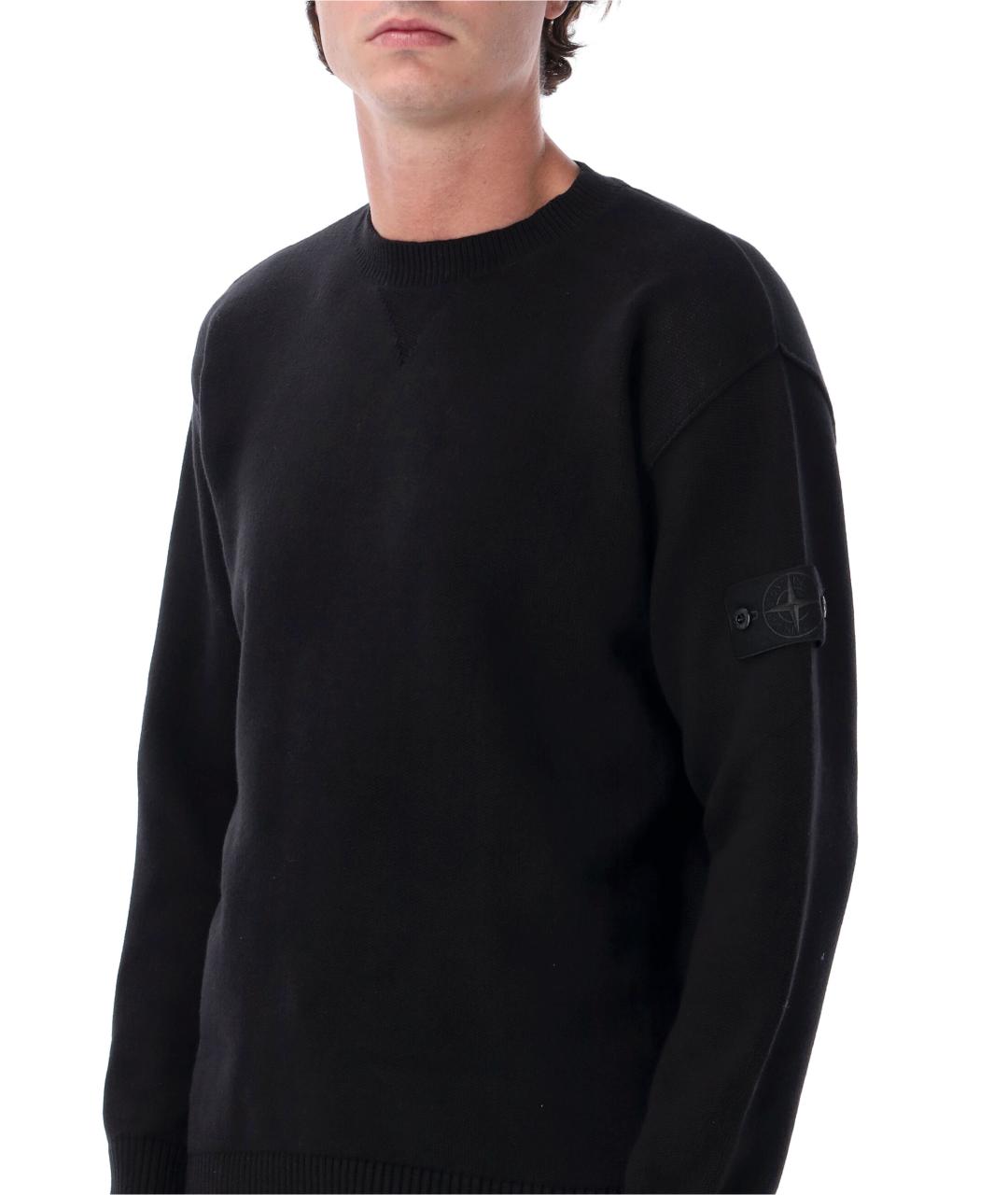 STONE ISLAND Черный джемпер / свитер, фото 3