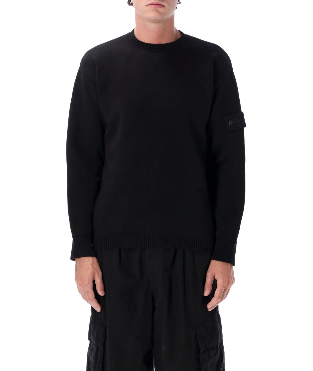 STONE ISLAND Черный джемпер / свитер, фото 4