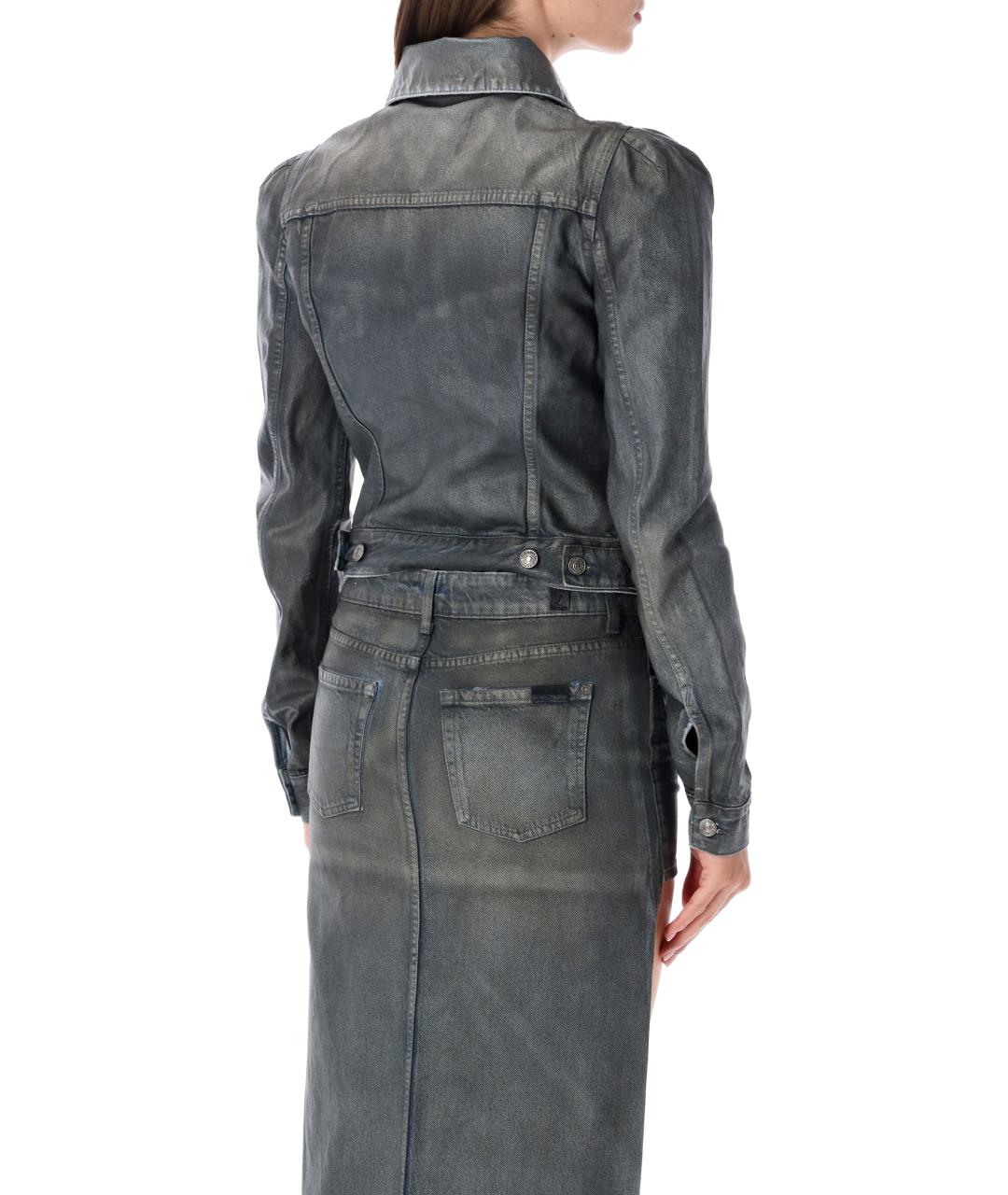 7 FOR ALL MANKIND Серая хлопковая куртка, фото 3