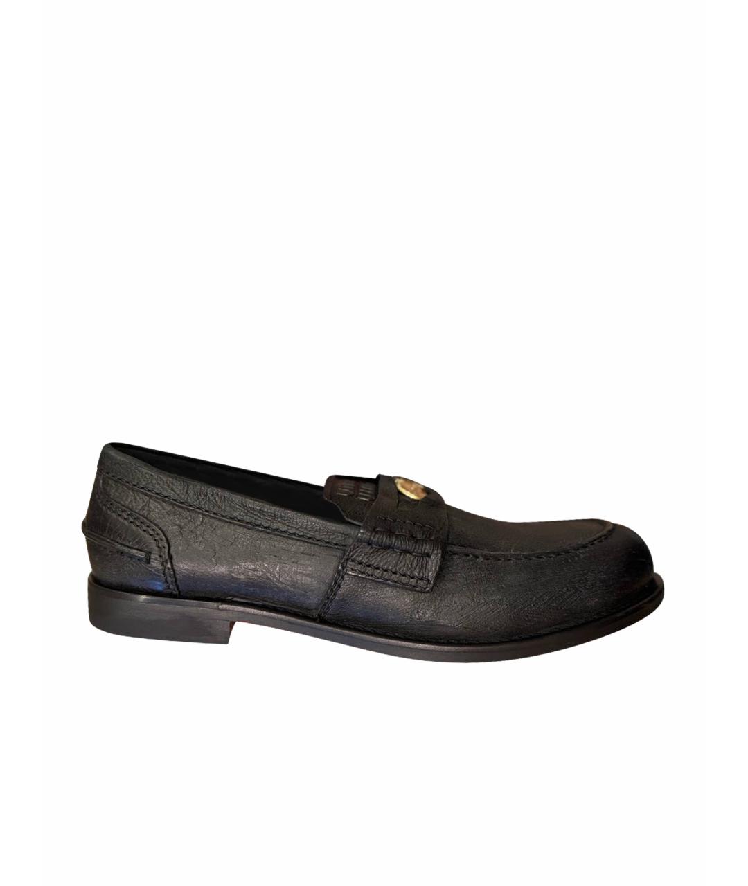 MIU MIU Черные кожаные лоферы, фото 1