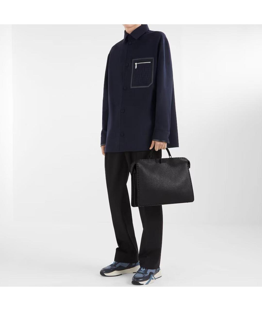 FENDI Темно-синее пальто, фото 3