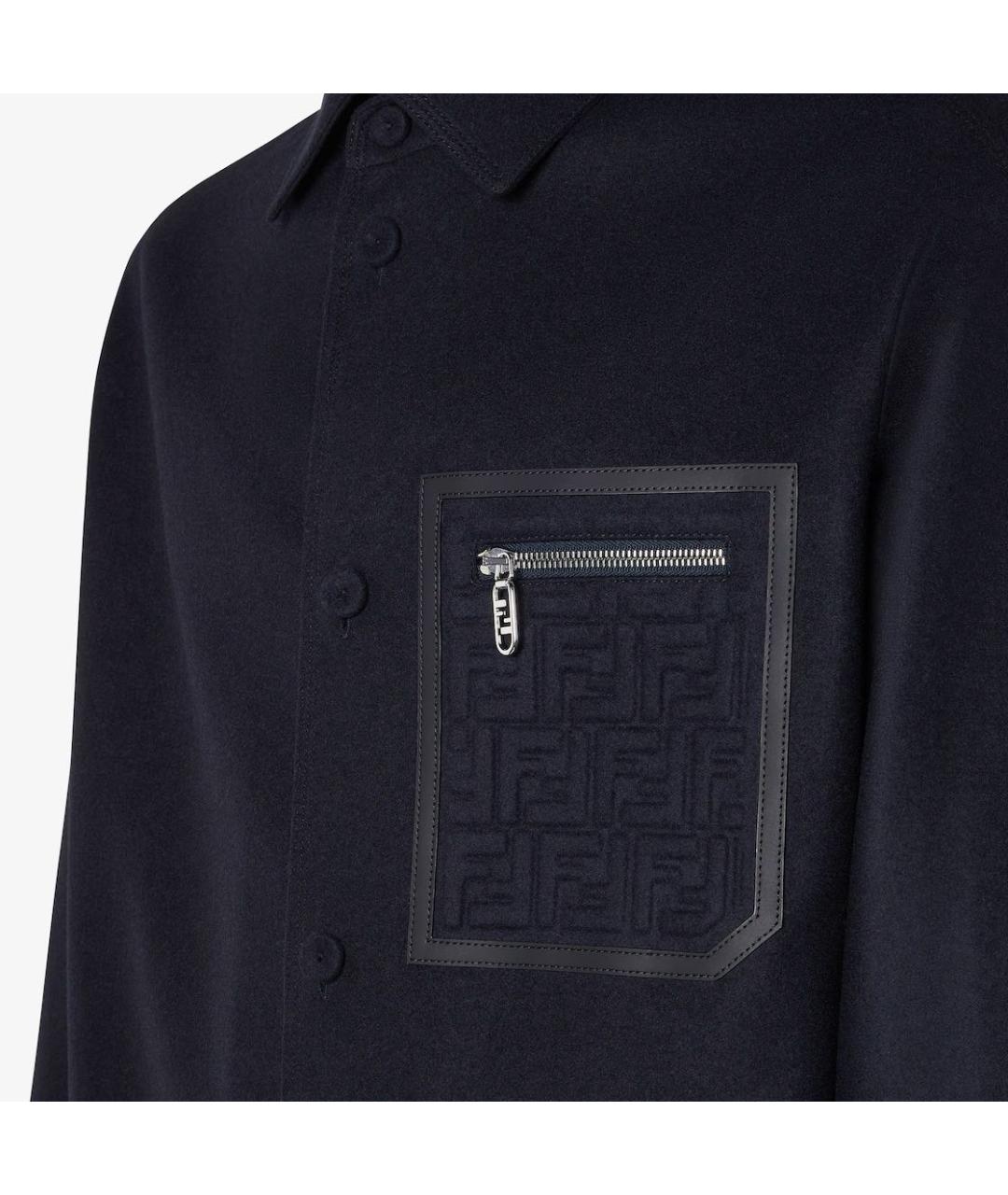 FENDI Темно-синее пальто, фото 2