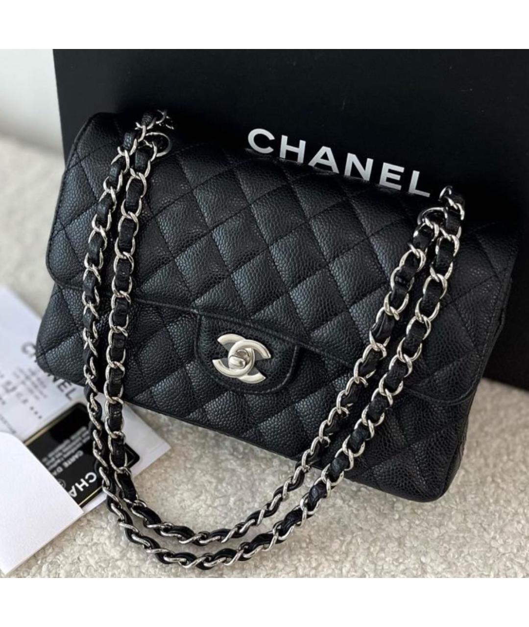 CHANEL Черная кожаная сумка через плечо, фото 2