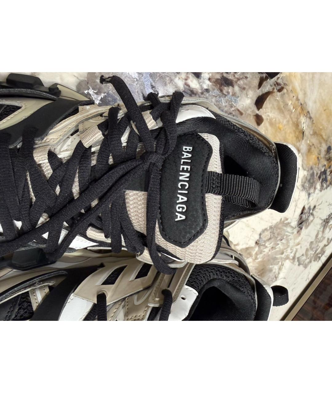 BALENCIAGA Бежевые кожаные кроссовки, фото 3