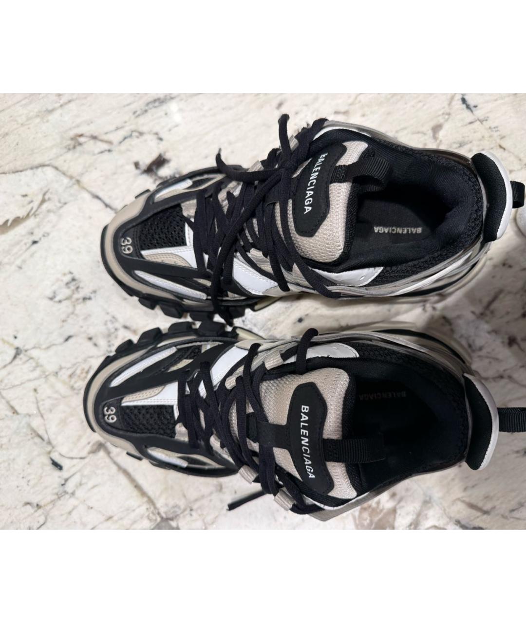 BALENCIAGA Бежевые кожаные кроссовки, фото 7