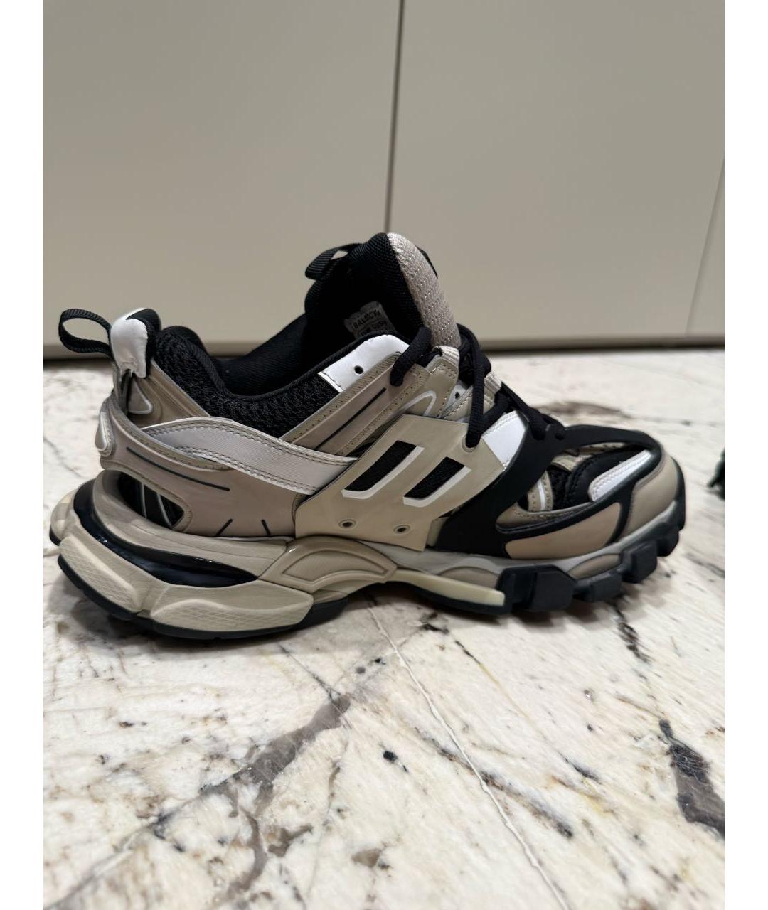 BALENCIAGA Бежевые кожаные кроссовки, фото 8