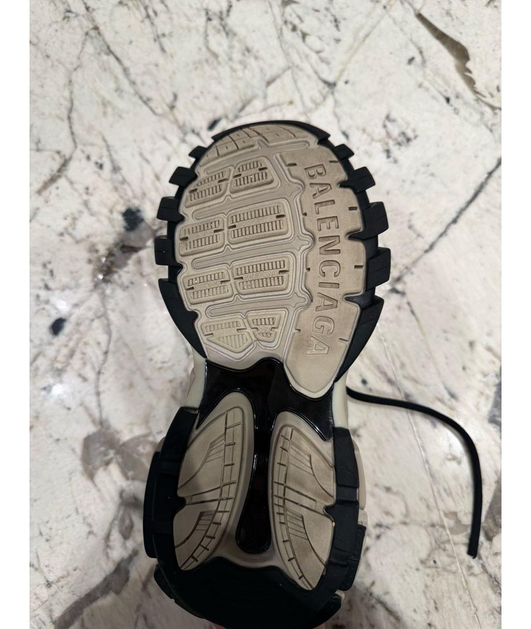 BALENCIAGA Бежевые кожаные кроссовки, фото 6