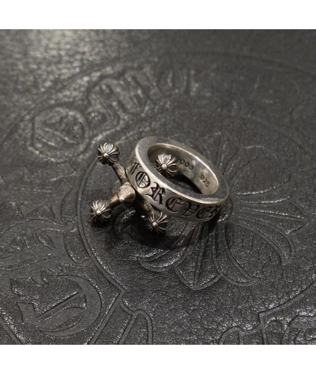 CHROME HEARTS Серебряное серебряное кольцо, фото 5