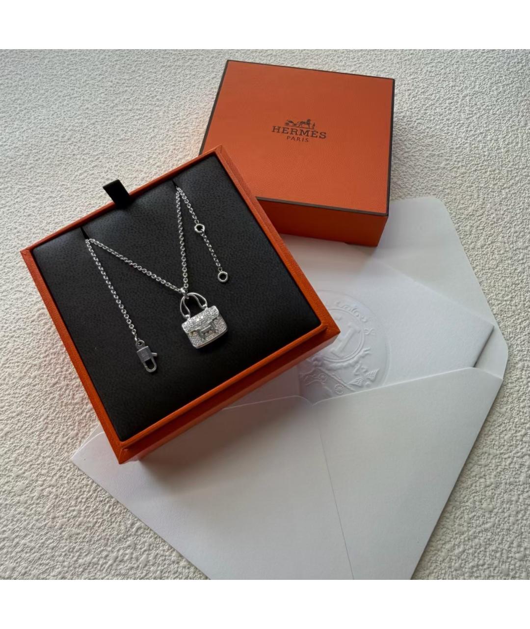 HERMES Серебряная подвеска из белого золота, фото 2