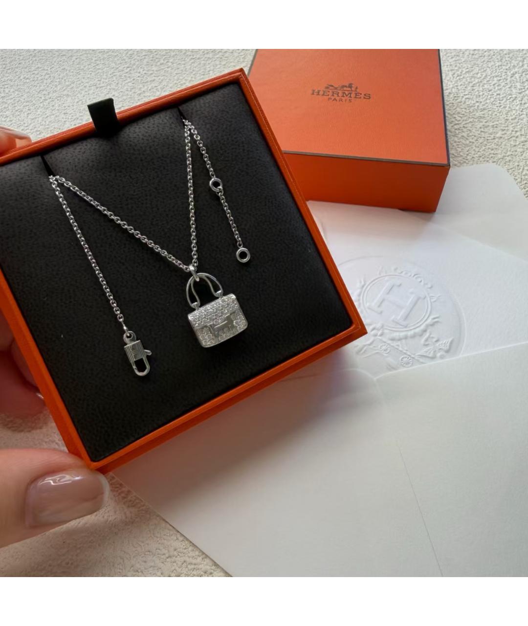 HERMES Серебряная подвеска из белого золота, фото 4