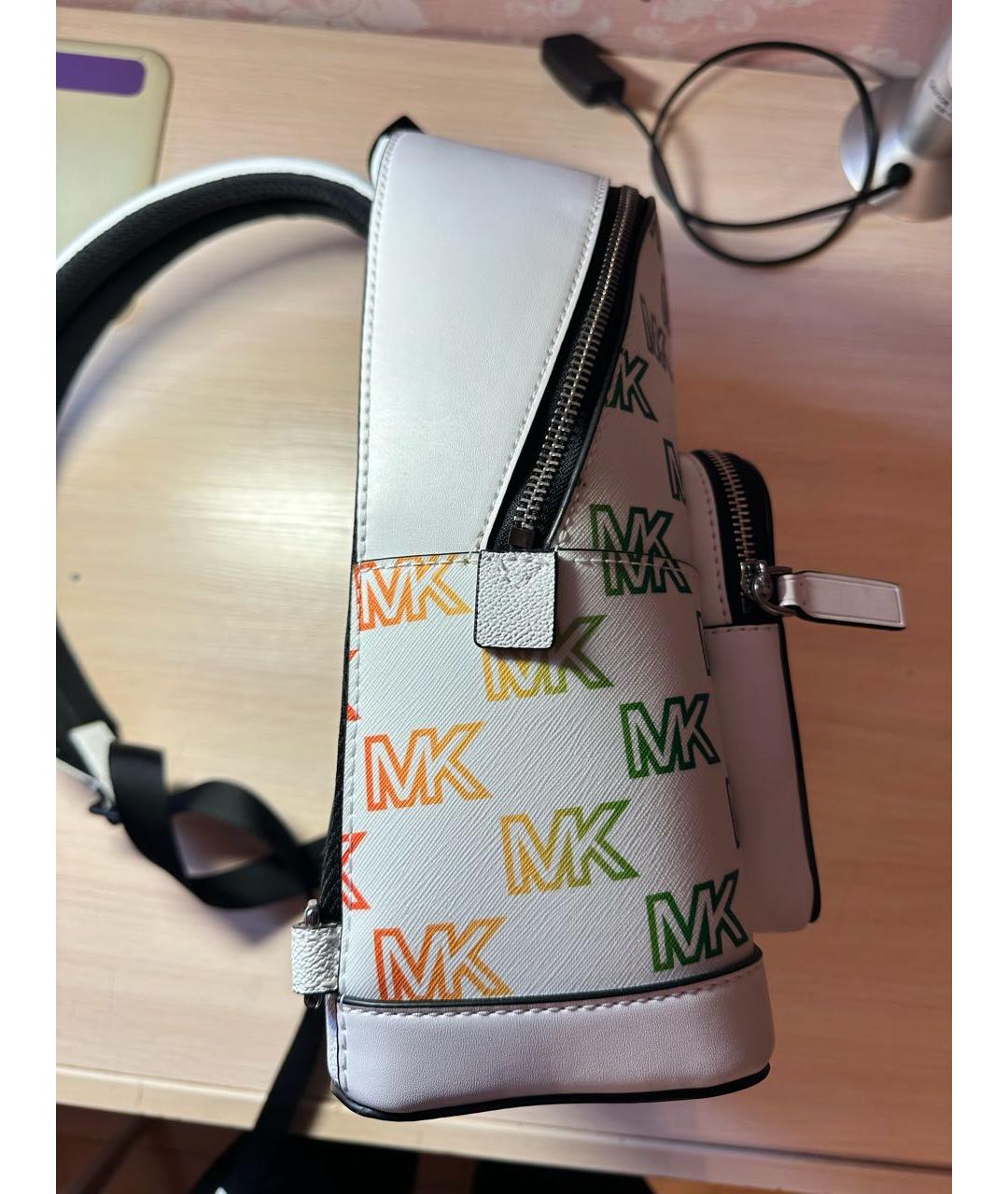 MICHAEL KORS Белый кожаный рюкзак, фото 2