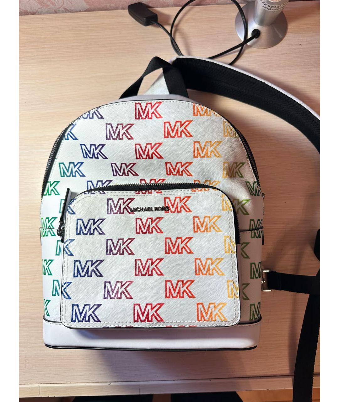 MICHAEL KORS Белый кожаный рюкзак, фото 4