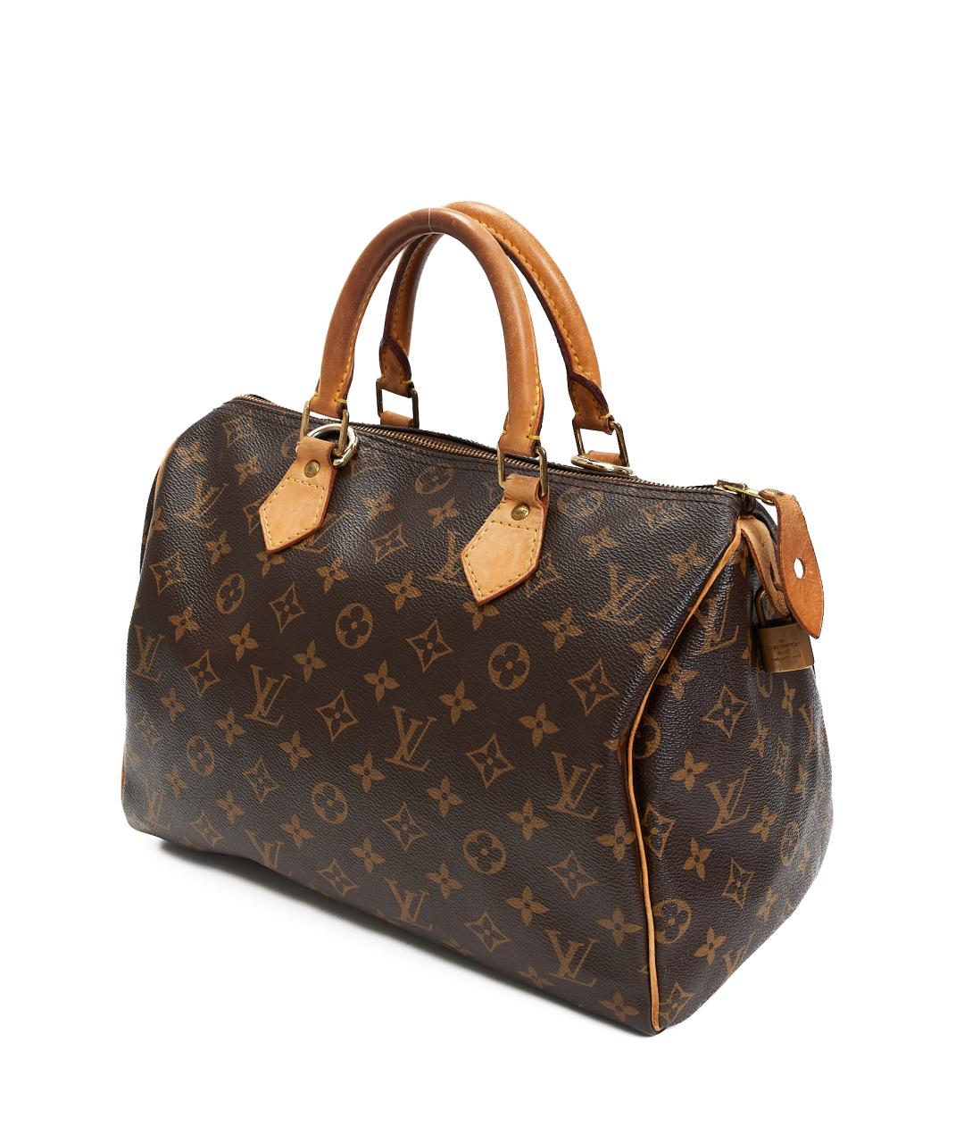 LOUIS VUITTON Коричневая сумка с короткими ручками из канвы, фото 5