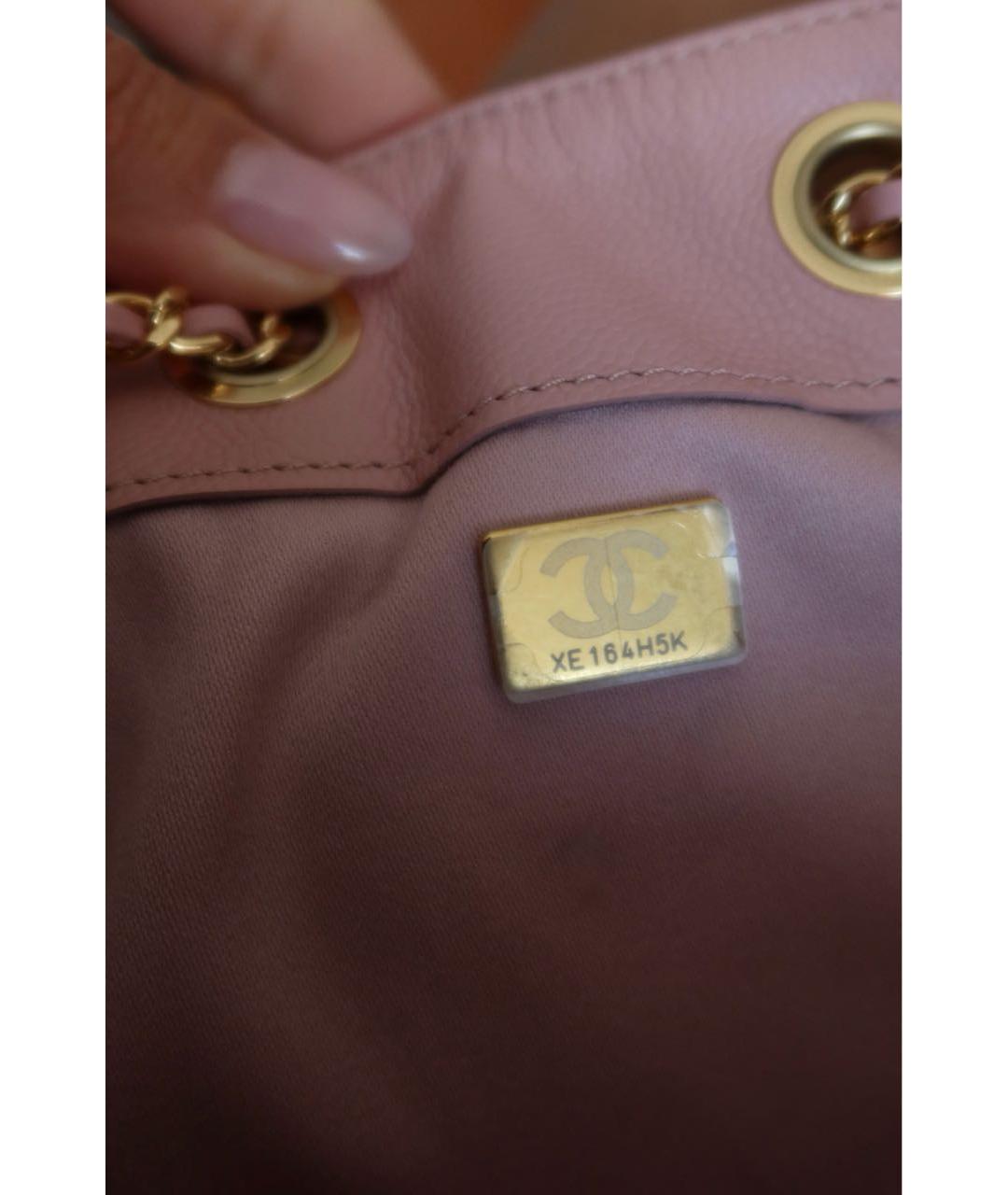 CHANEL Розовая кожаная сумка с короткими ручками, фото 4