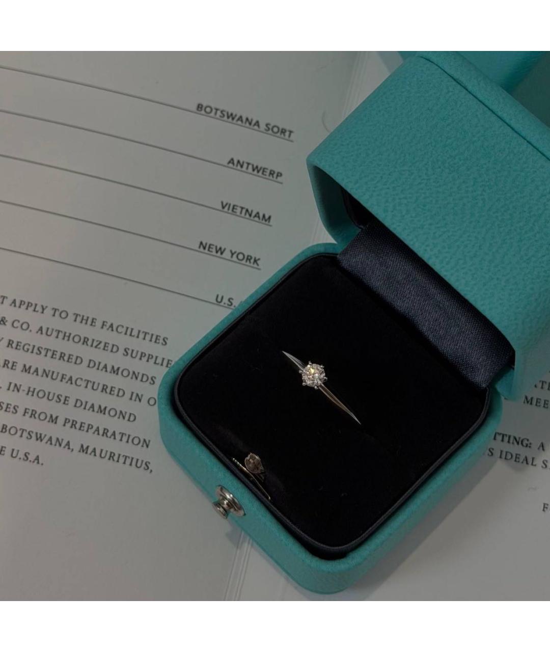 TIFFANY&CO Серебряное платиновое кольцо, фото 4