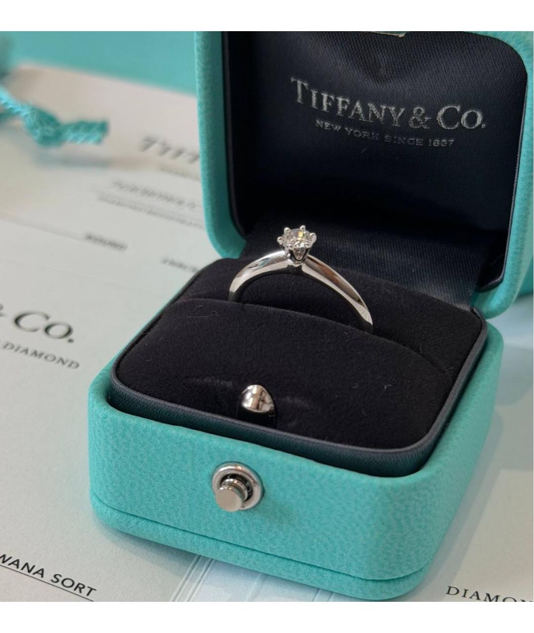 TIFFANY&CO Серебряное платиновое кольцо, фото 3