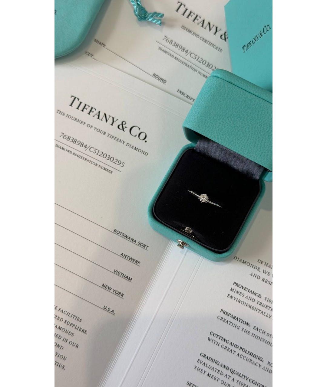 TIFFANY&CO Серебряное платиновое кольцо, фото 2
