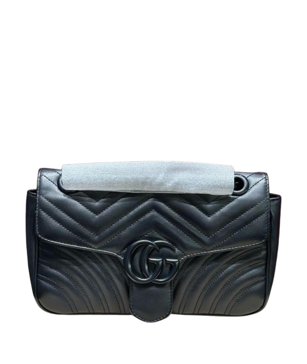 GUCCI Черная кожаная сумка через плечо, фото 1