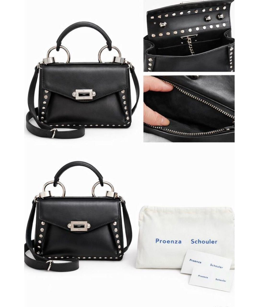 PROENZA SCHOULER Черная кожаная сумка через плечо, фото 3