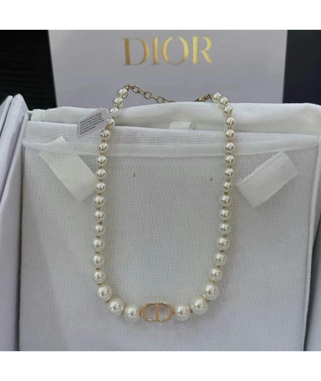 CHRISTIAN DIOR Белое колье, фото 4