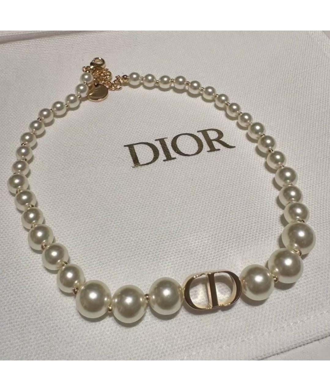 CHRISTIAN DIOR Белое колье, фото 3