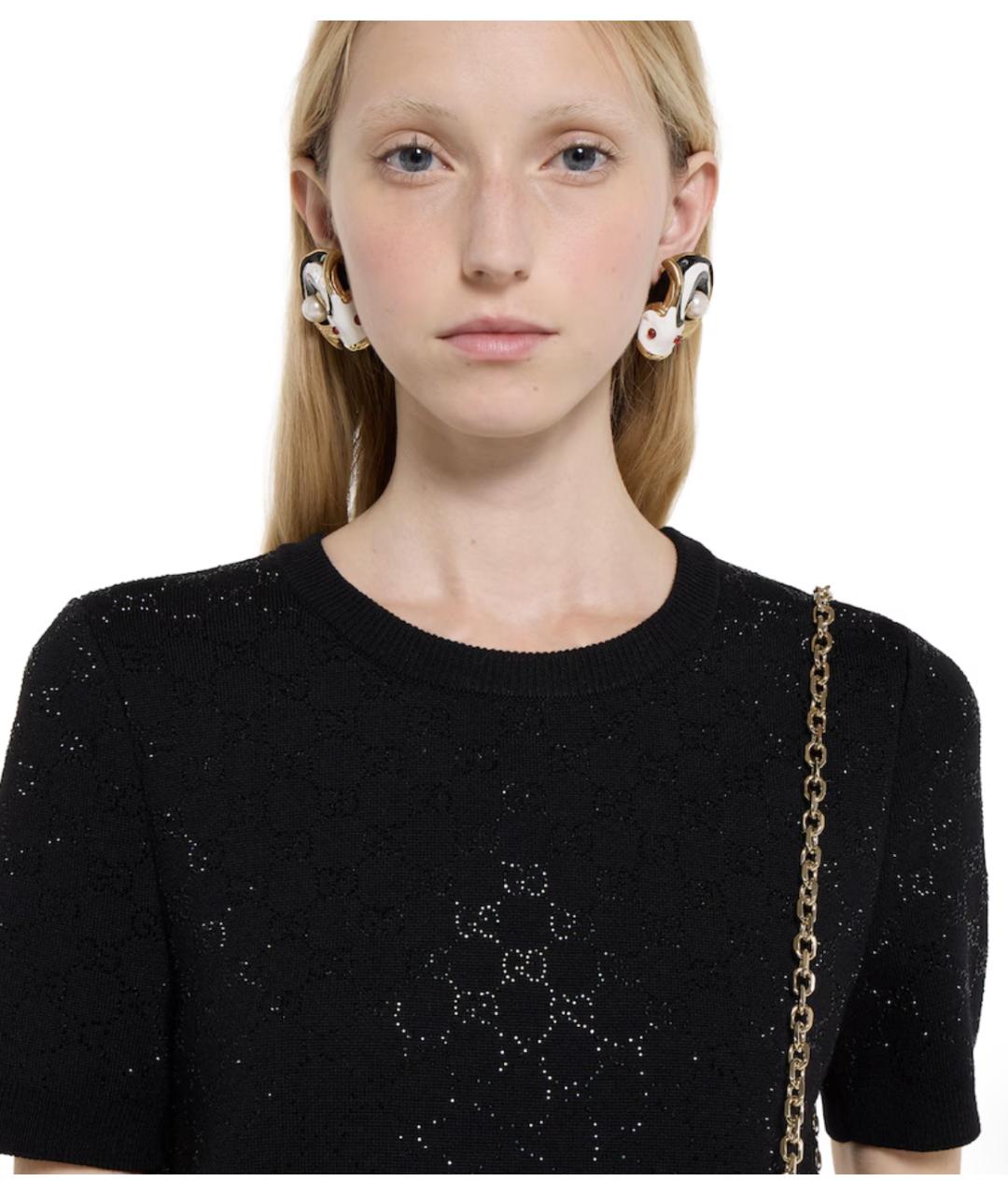 GUCCI Черное шерстяное повседневное платье, фото 3