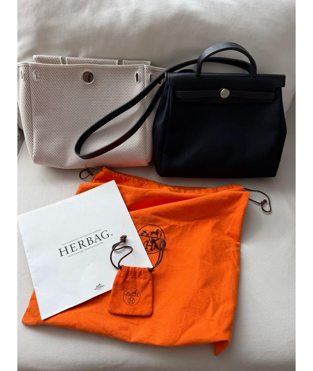 HERMES Черная тканевая сумка через плечо, фото 9