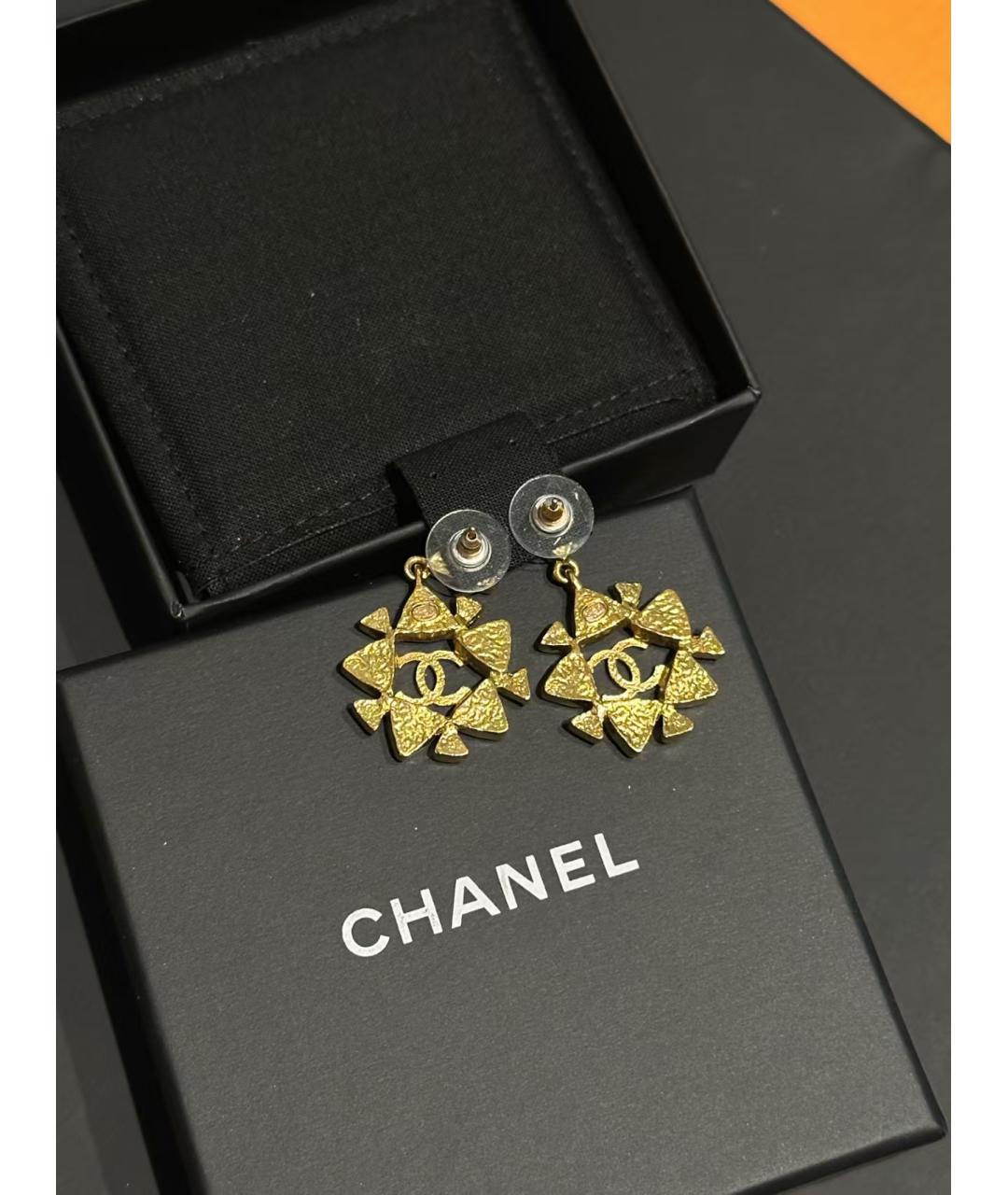 CHANEL Золотые серьги, фото 5