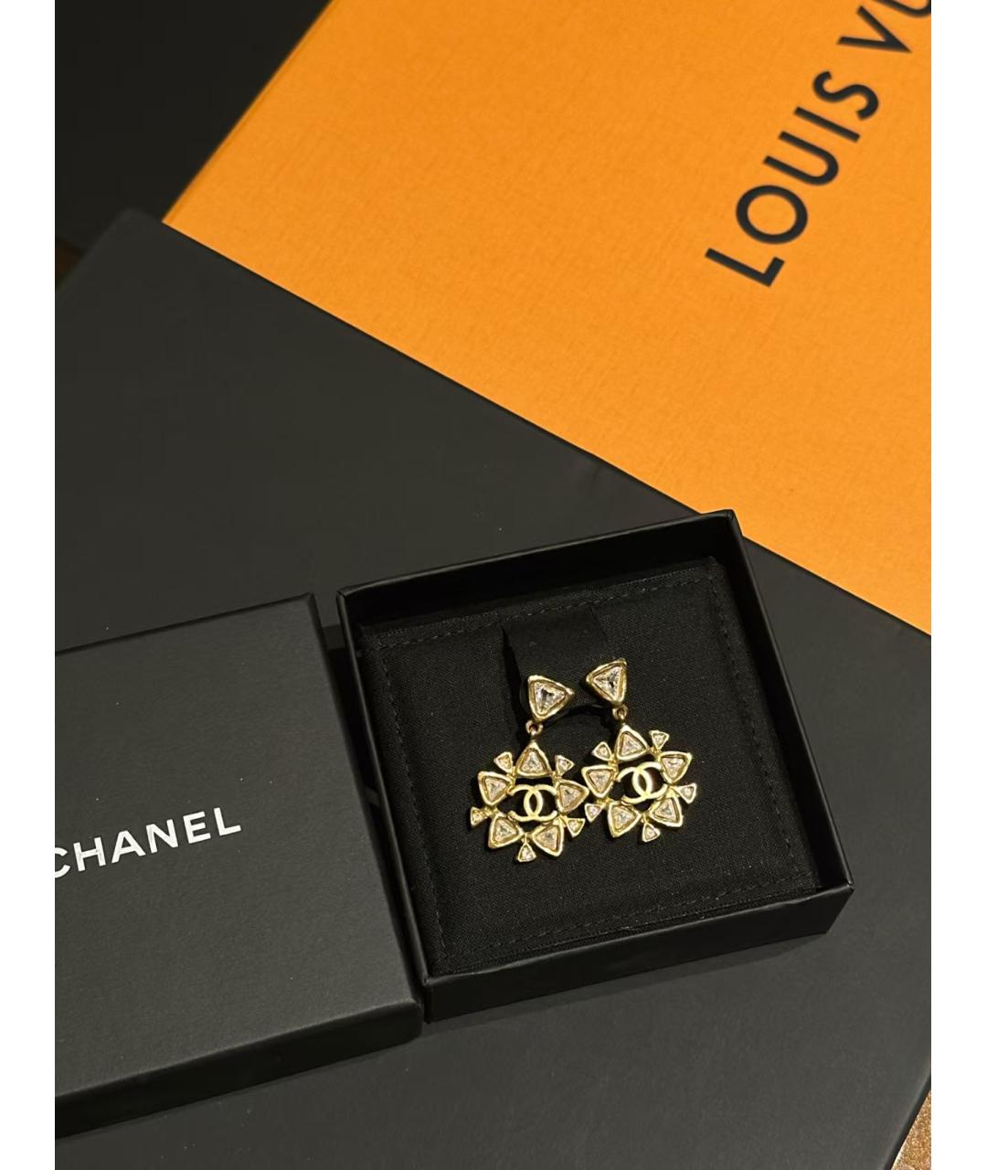 CHANEL Золотые серьги, фото 3