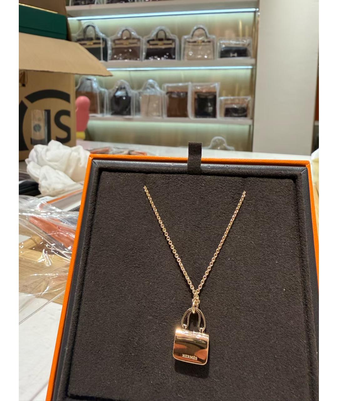 HERMES Золотая подвеска из розового золота, фото 5