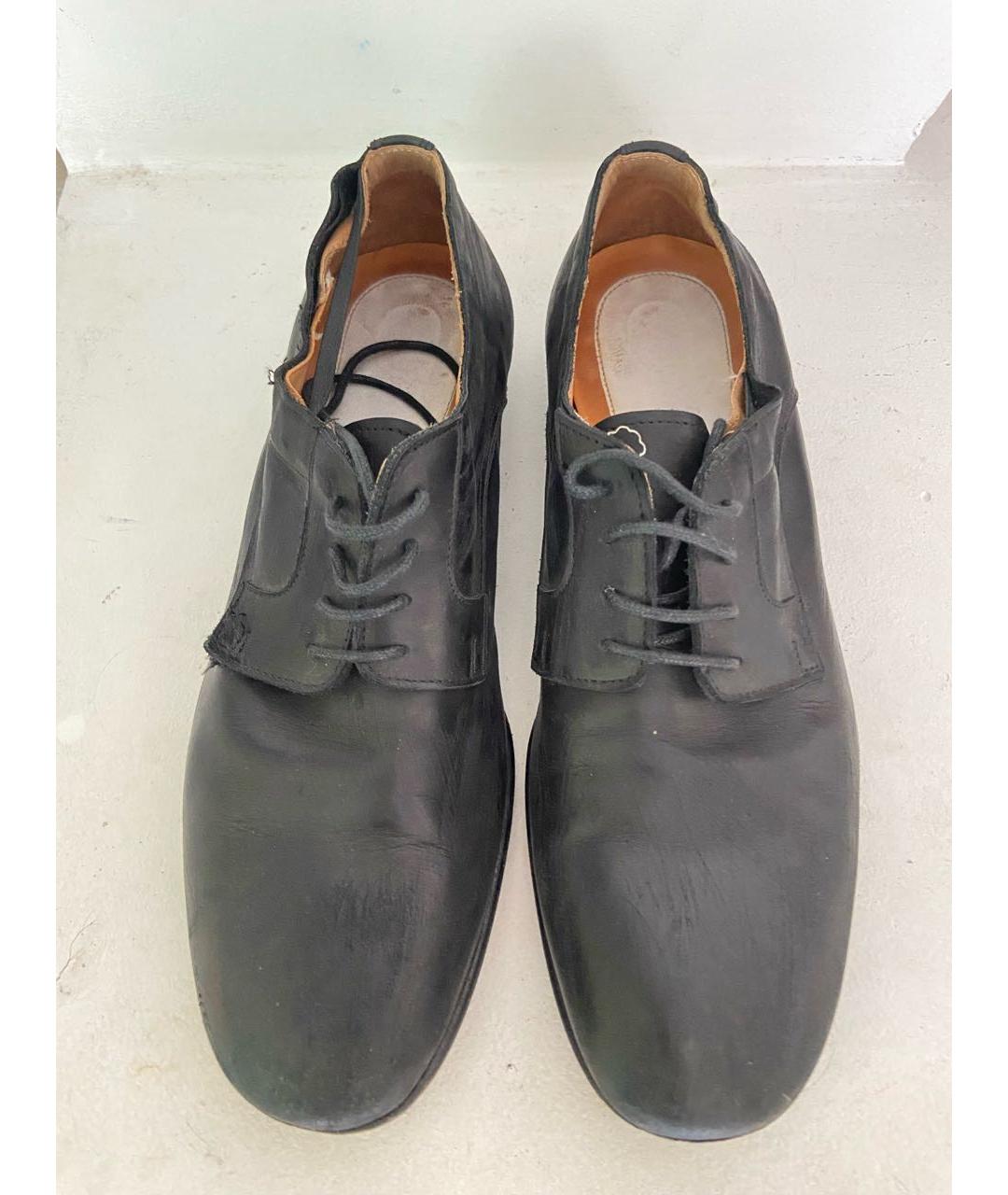 MAISON MARGIELA Черные кожаные ботинки, фото 2