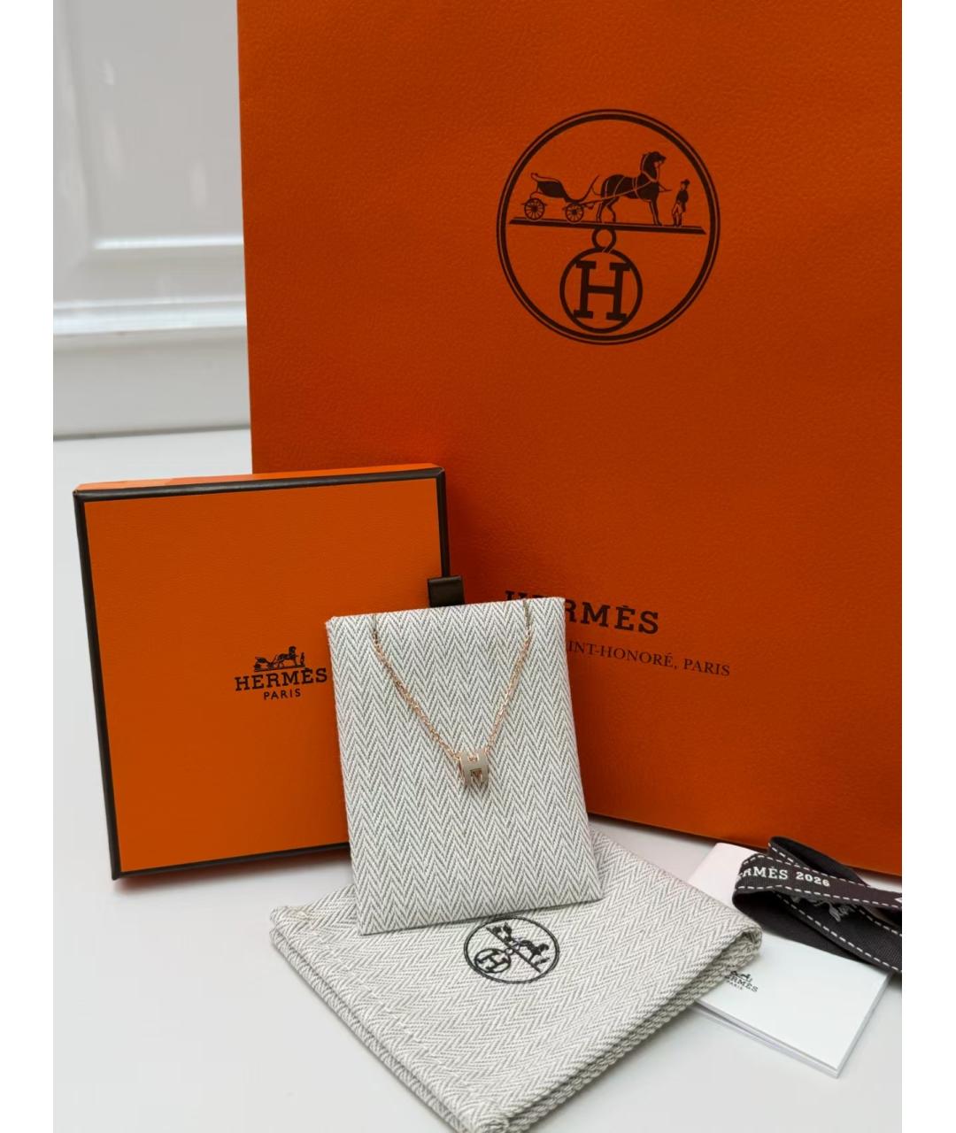 HERMES Золотая подвеска из розового золота, фото 3