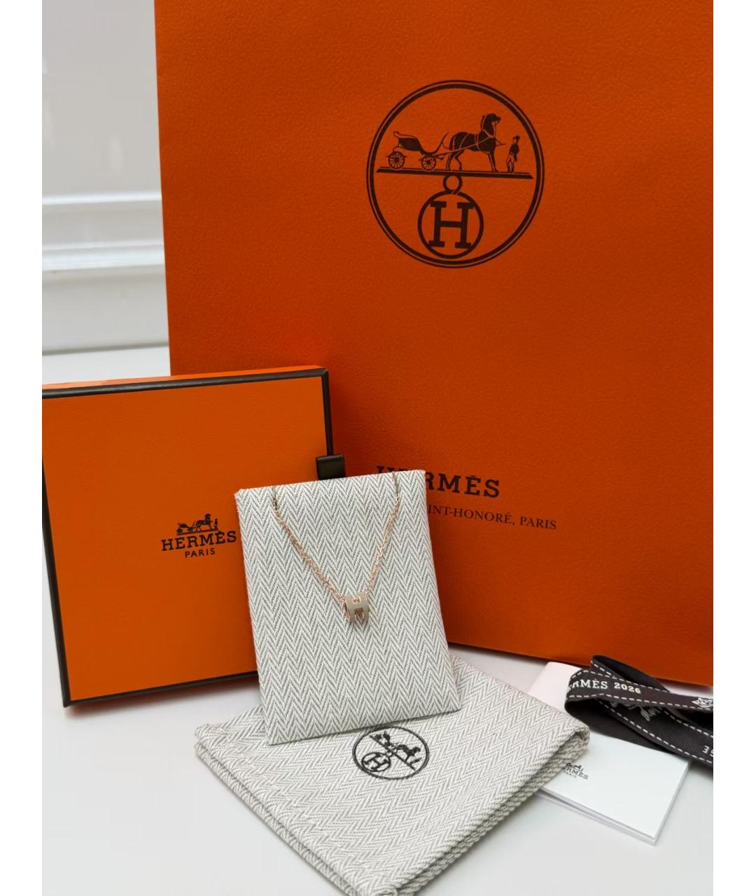 HERMES Золотая подвеска из розового золота, фото 2