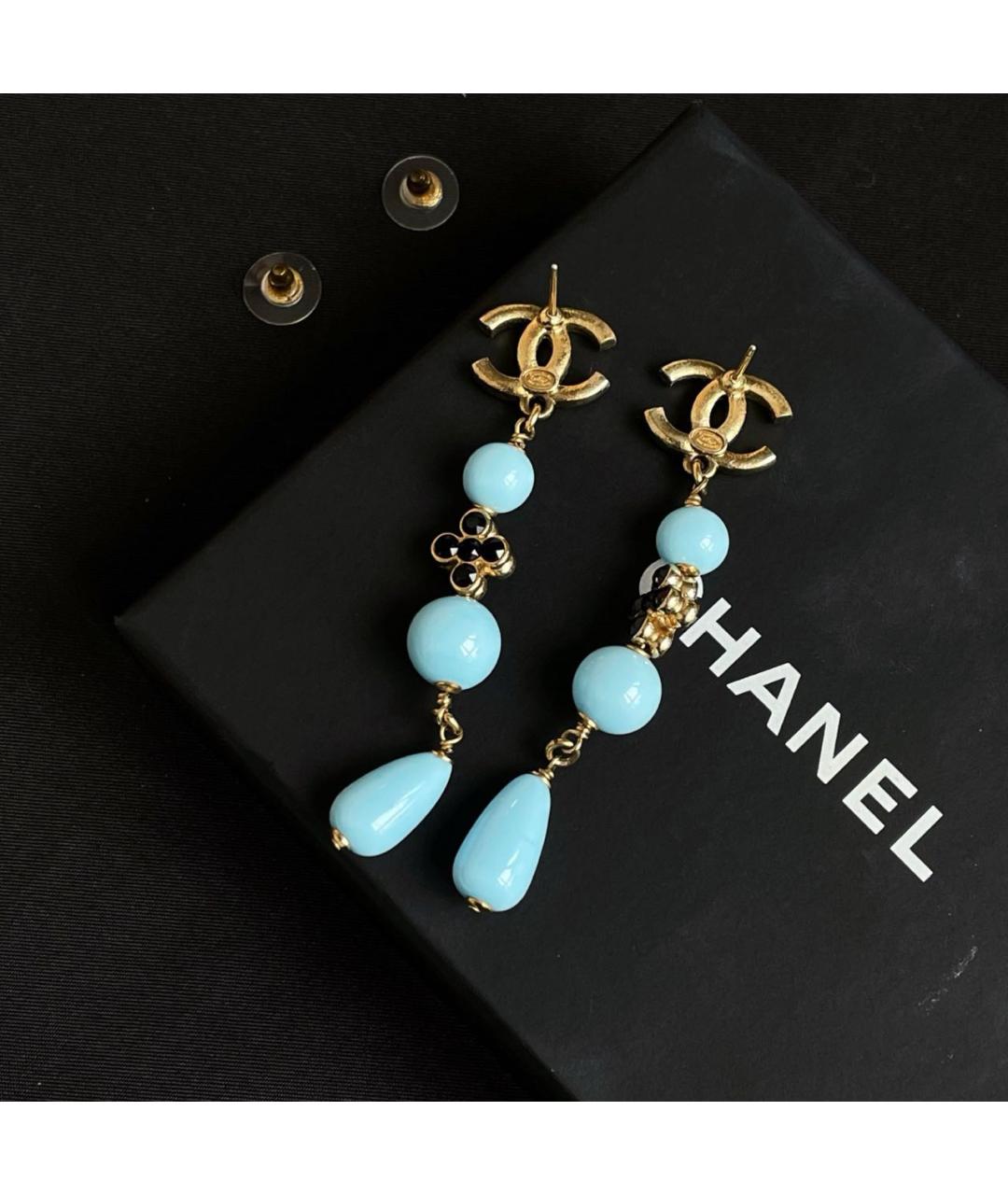 CHANEL Золотые серьги, фото 2