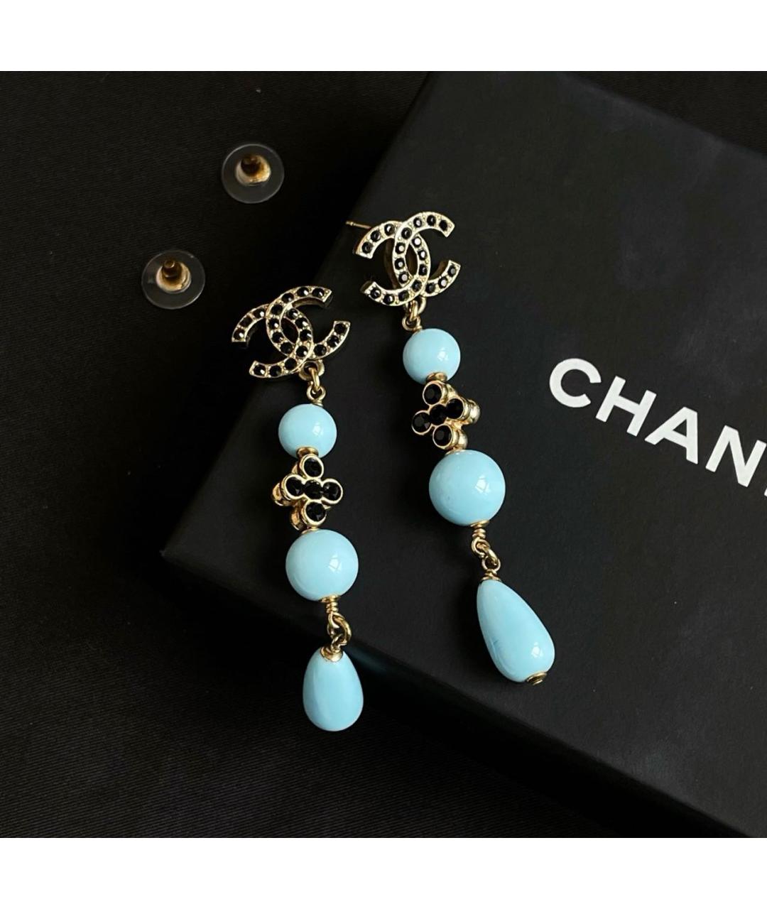 CHANEL Золотые серьги, фото 4
