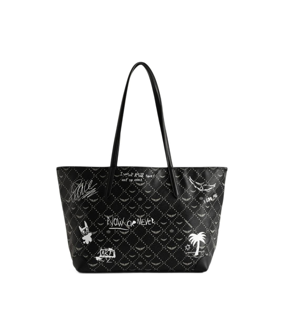 ZADIG & VOLTAIRE Черная синтетическая сумка тоут, фото 1