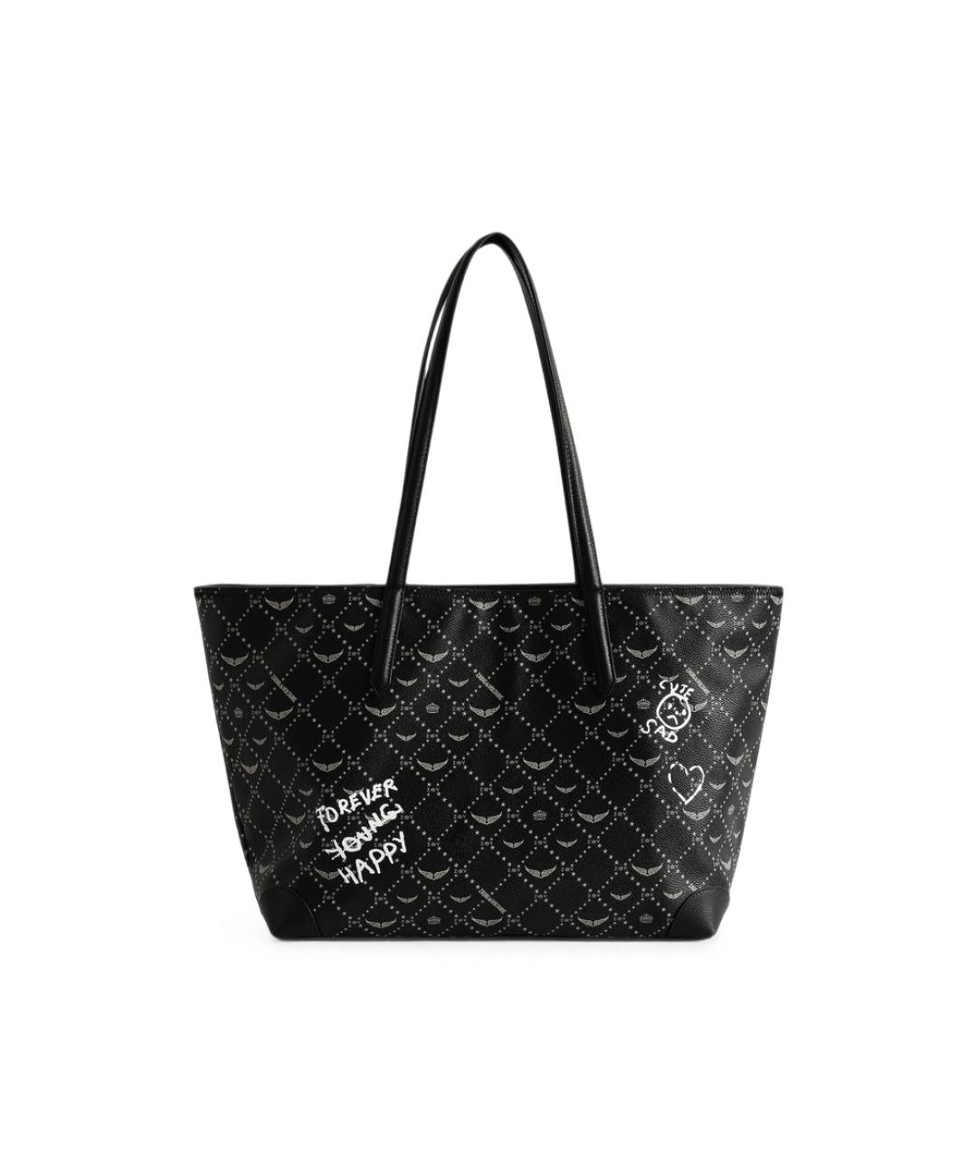 ZADIG & VOLTAIRE Черная синтетическая сумка тоут, фото 4