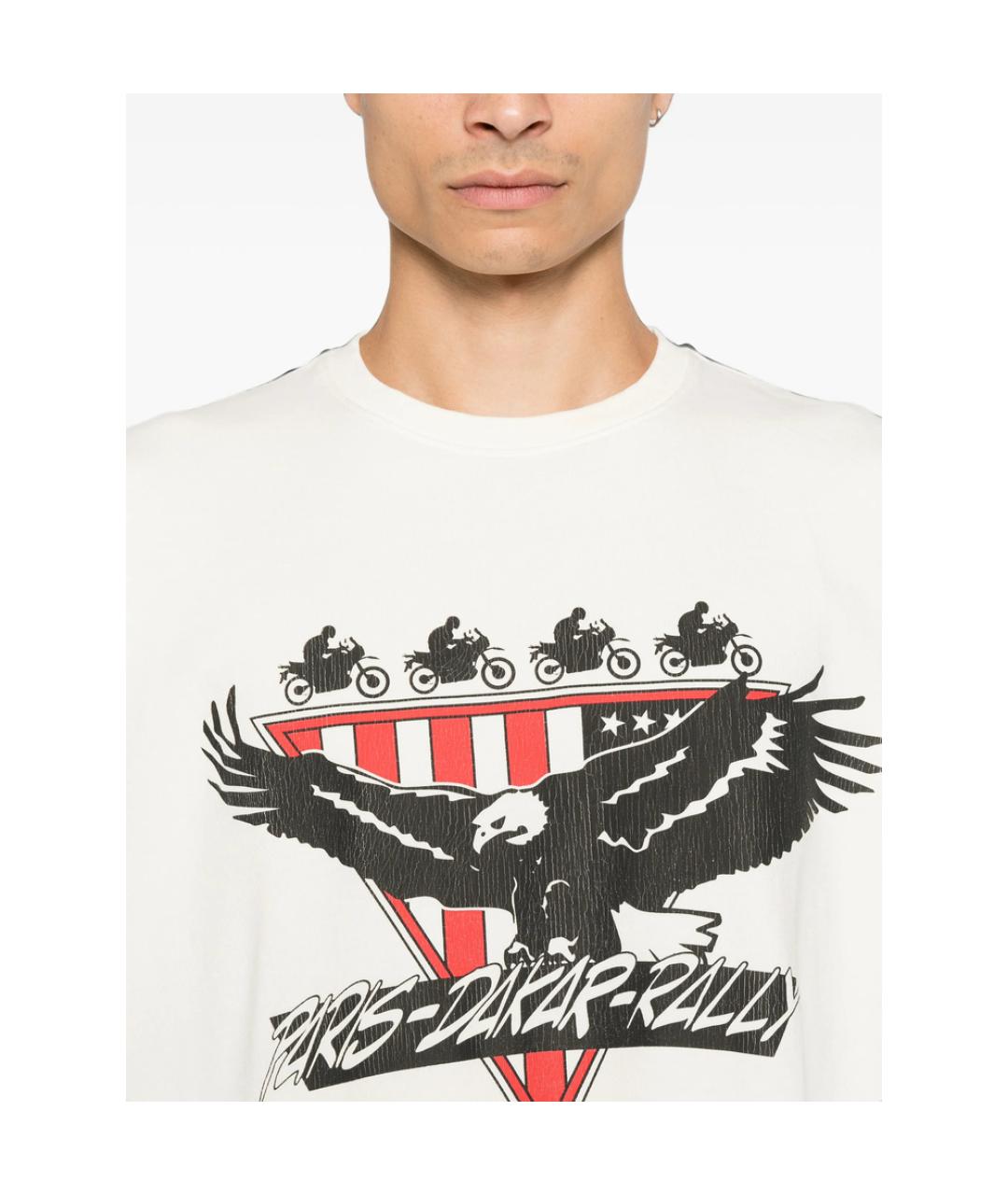 RHUDE Бежевая хлопковая футболка, фото 2
