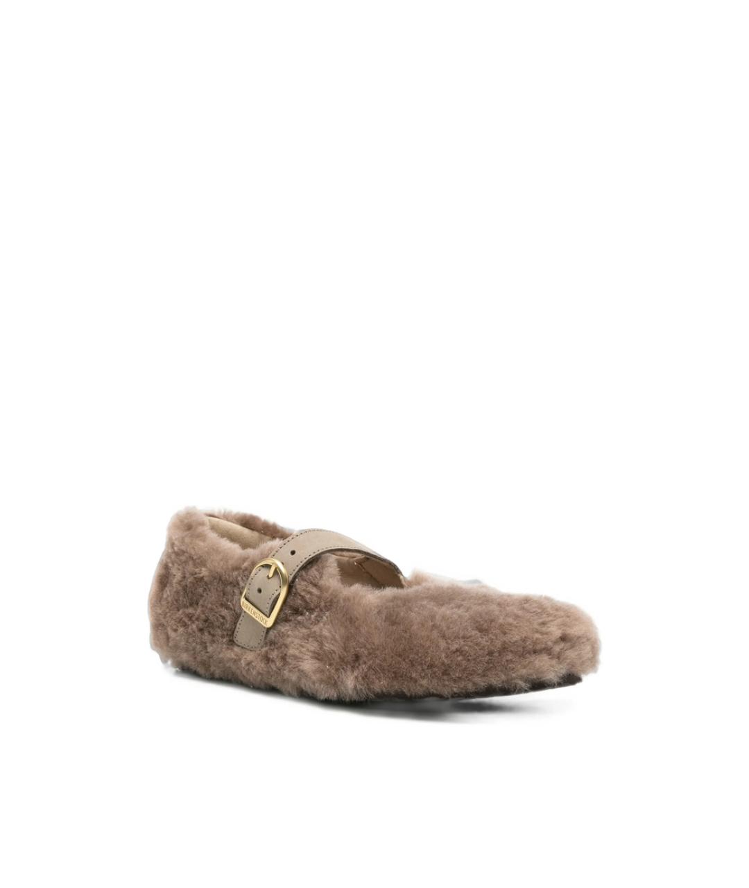 BIRKENSTOCK Коричневые кожаные балетки, фото 4