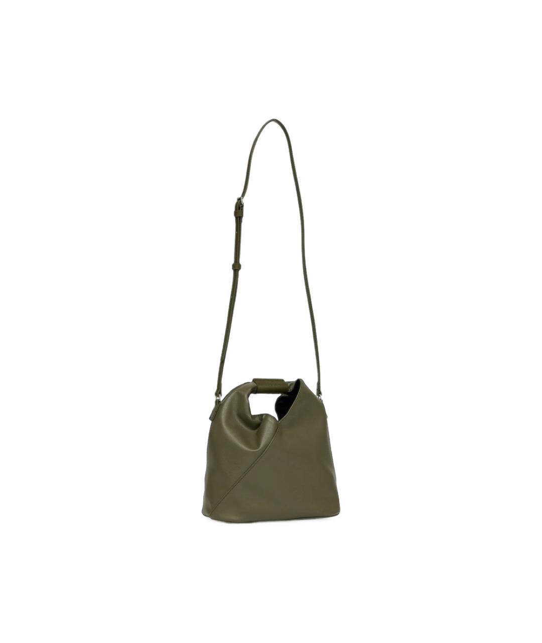 MM6 MAISON MARGIELA Зеленая кожаная сумка через плечо, фото 2