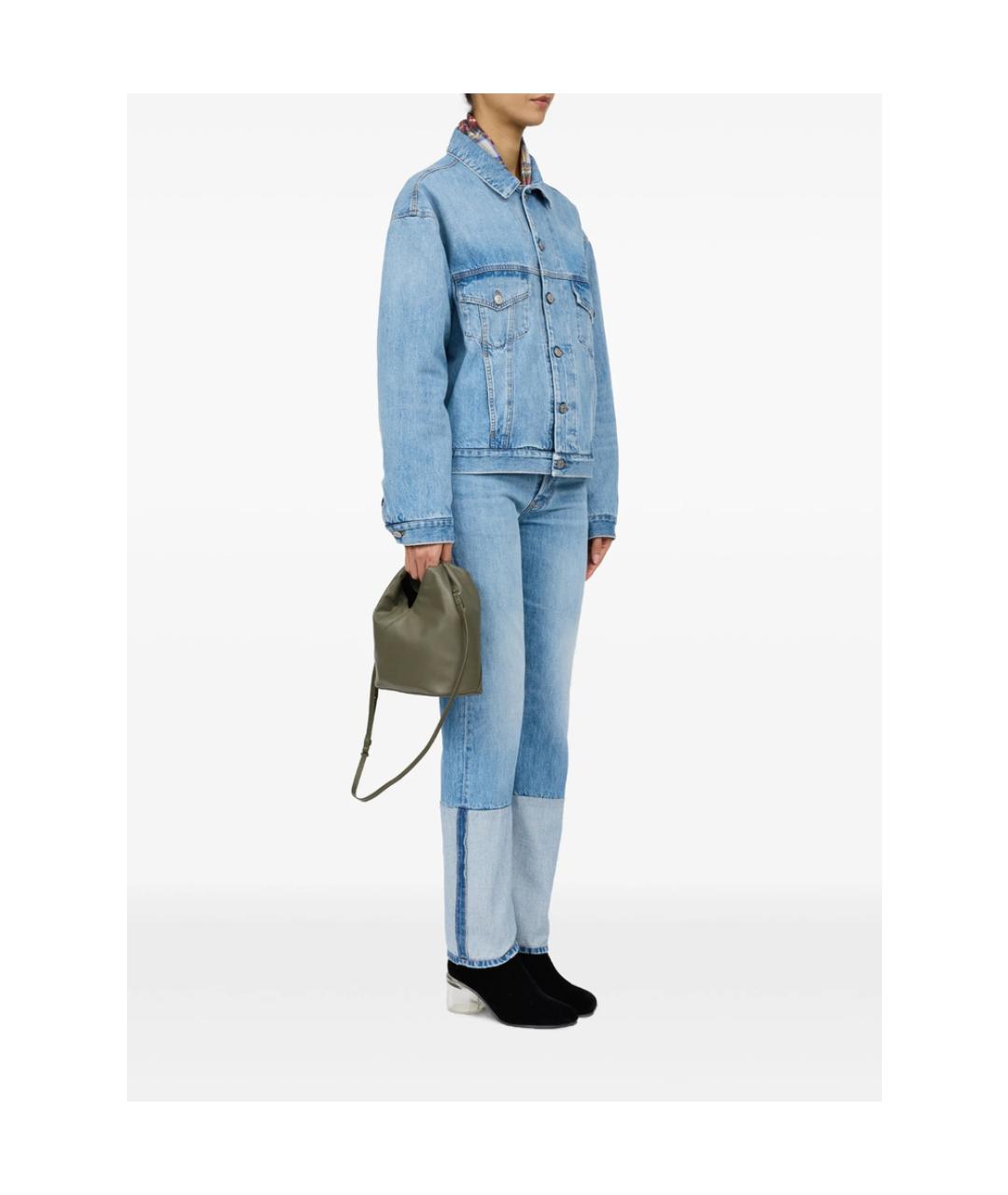 MM6 MAISON MARGIELA Зеленая кожаная сумка через плечо, фото 6